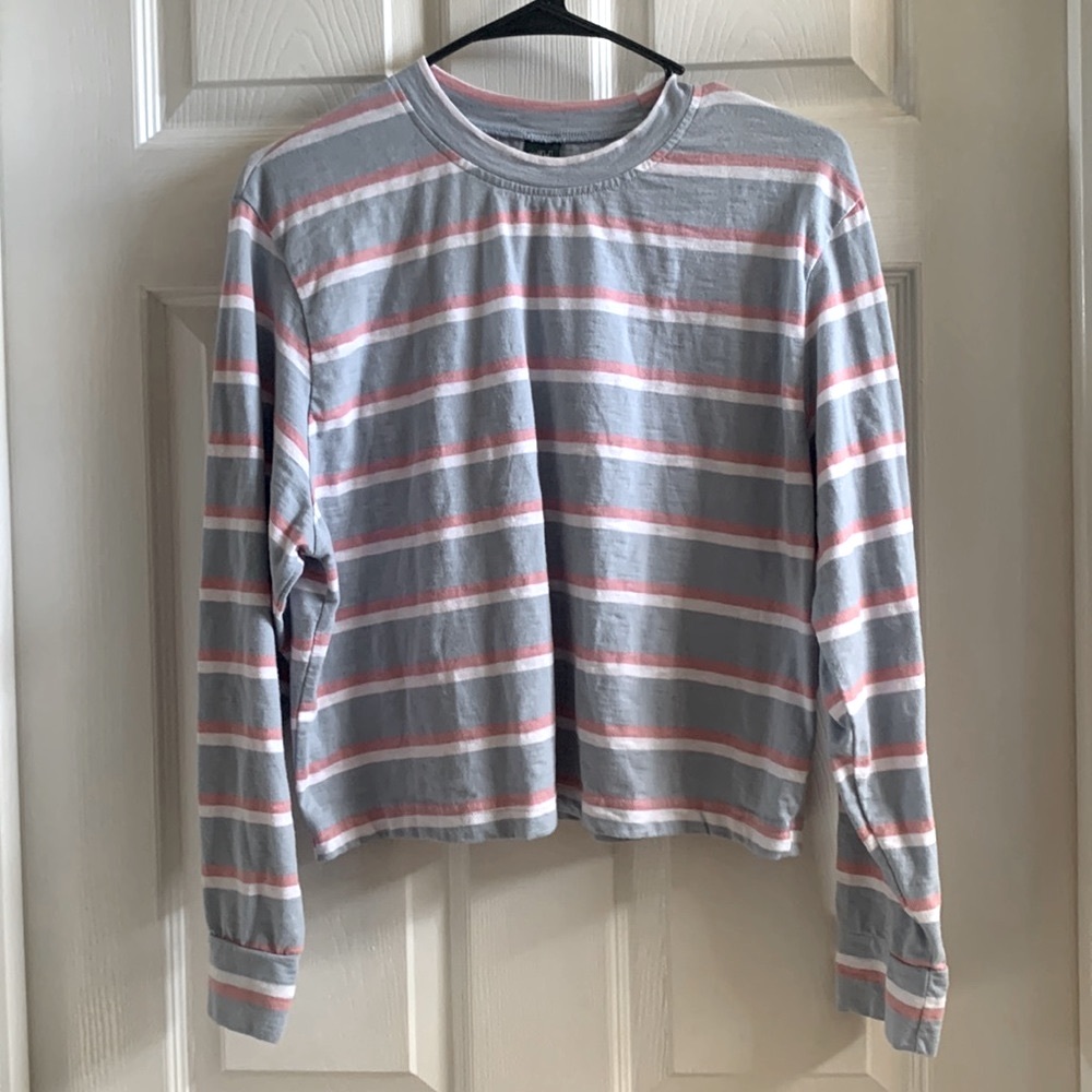 WILD FABLE Striped Long sleeve Crop Top - Picture 2 of 9